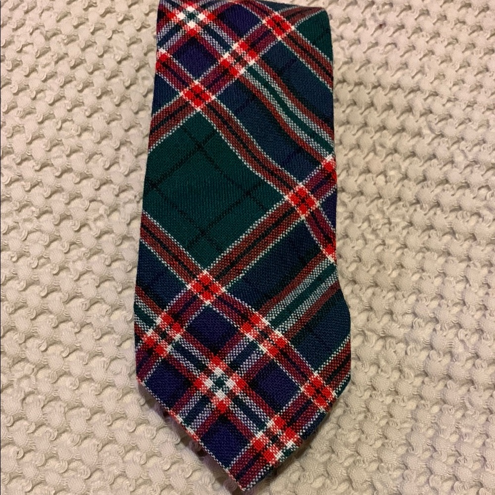 Plaid Tie in Red, Green, and Blue